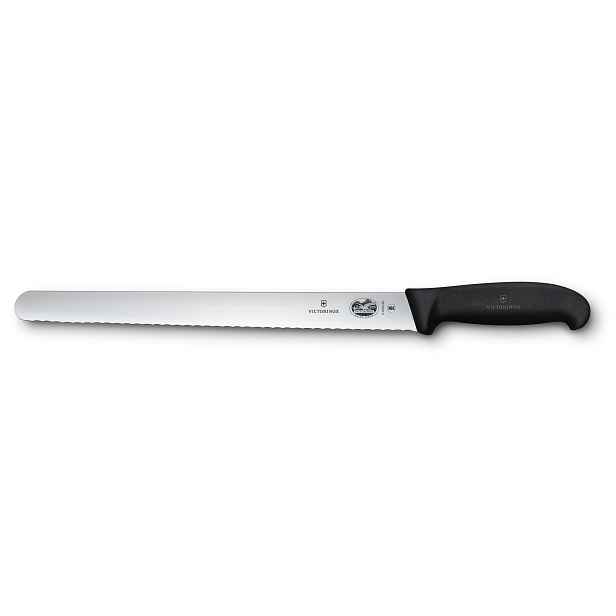 Nůž na krájení Victorinox Fibrox 30 cm, zoubkované maso, šunka