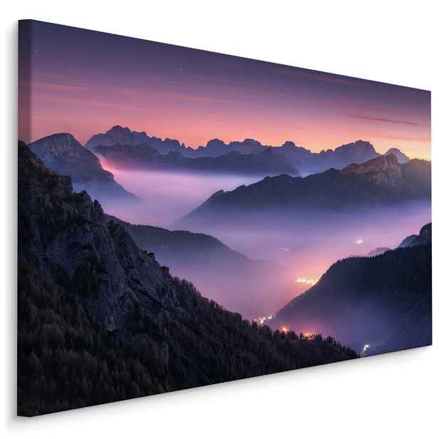 Plátno Hory V Mlze Ve Večerních Hodinách Varianta: 90x60