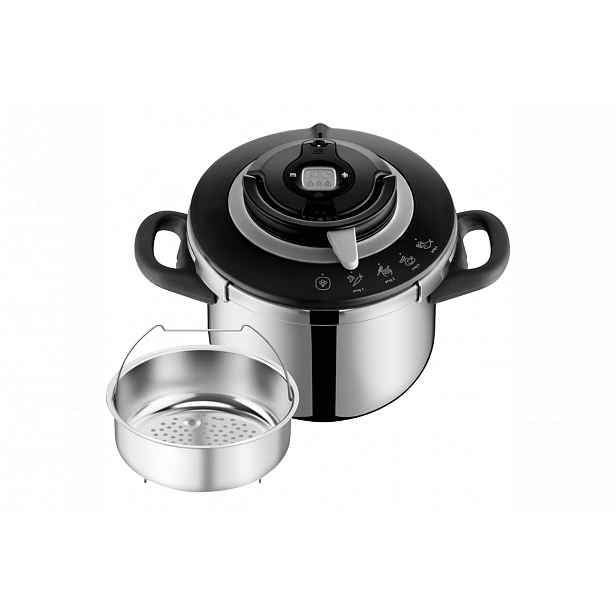 Tlakový hrnec Tefal Clipso+ CHEF 6 l P4550731 Nerezový/Černý