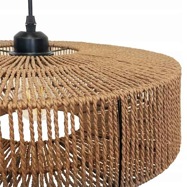 Závěsné Svítidlo Boho Přírodní Hnědé Jutový Provázek Do Obývacího Pokoje A Ložnice