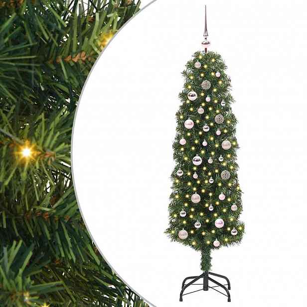vidaXL Umělý vánoční stromeček Zelená 150 cm PVC, ocel a plast