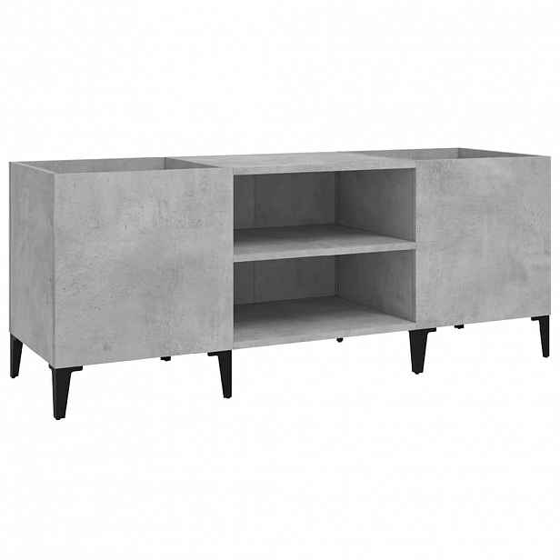 vidaXL Skříňka na LP desky betonově šedá 121x38x48 cm kompozitní dřevo