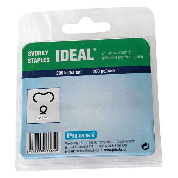 Svorky Ideal Zn + PVC zelené (200 ks/bal.)