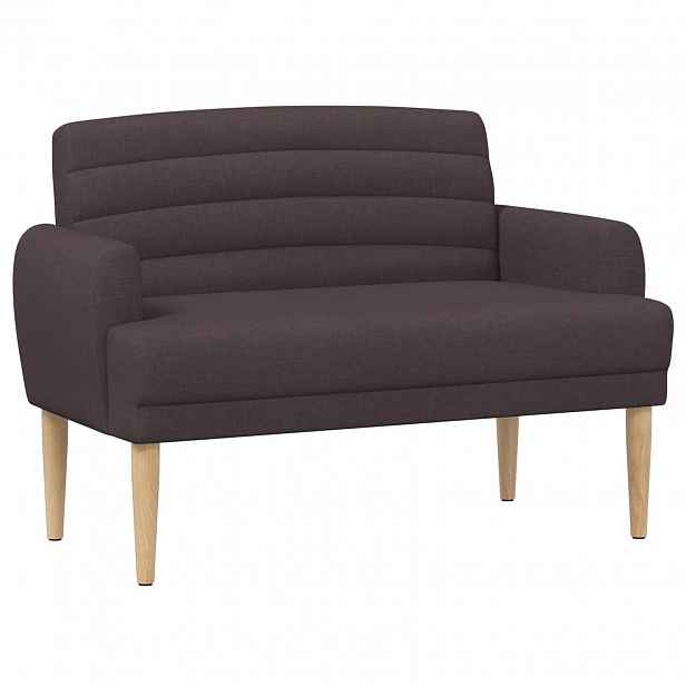 vidaXL Pohovka s knoflíkovým prošíváním Tmavě hnědá 116 x 67 x 80 cm