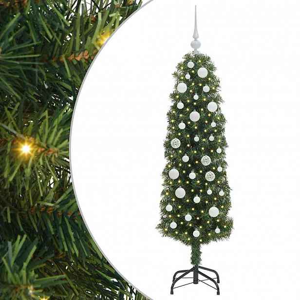 vidaXL Umělý vánoční stromeček Zelená 150 cm PVC, ocel a plast