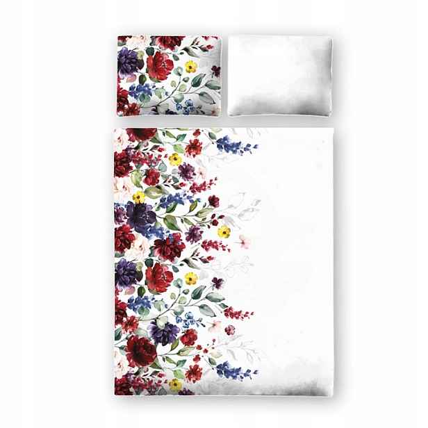 Exkluzivní prémiové saténové Povlečení 160x200+2x70x80 Lorena flowers