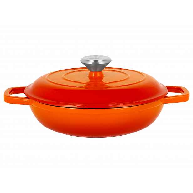 Silvercrest® Litinová servírovací pánev Premium, Ø 25 cm / 2,4 l (oranžová)