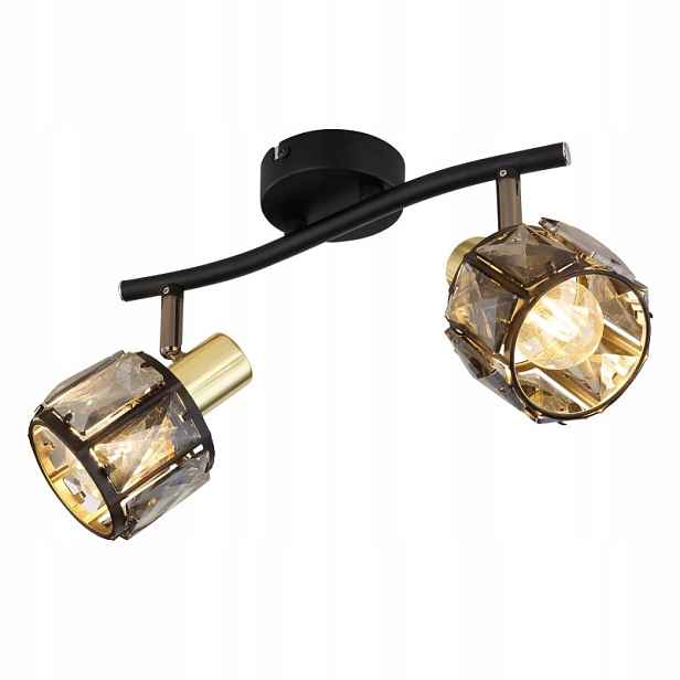 Spot reflektor Stropní Svítidlo Pohyblivá černá E14 2xZdroje Globo Lighting