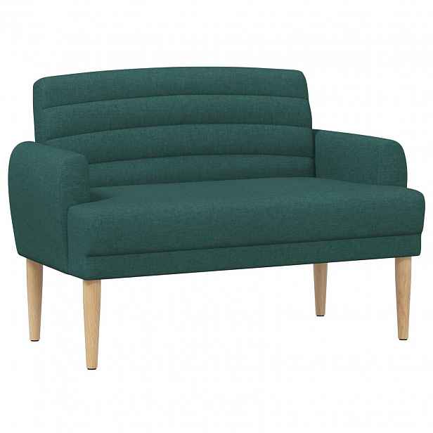 vidaXL Pohovka s knoflíkovým prošíváním Tmavě zelená 116 x 67 x 80 cm
