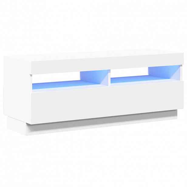 vidaXL TV skříňka s LED osvětlením bílá 100 x 35 x 40 cm