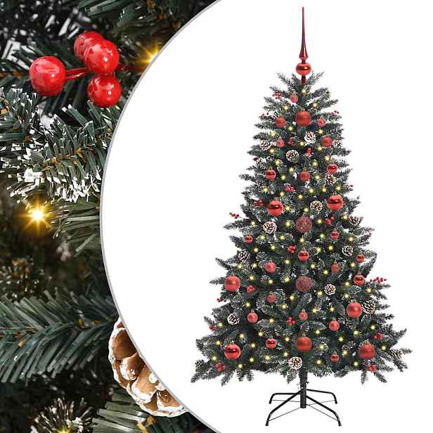 vidaXL Umělý vánoční stromeček Zelená 120 cm PVC, plast a ocel