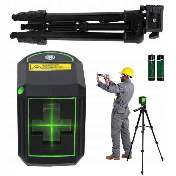 Elektronická Laserová Vodováha Křížový Laser 2 Linie Rovinný Stativ