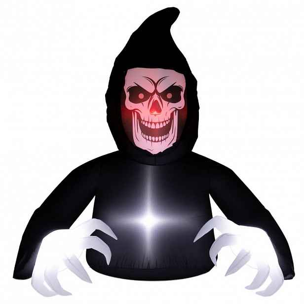 Outsunny NAFUKOVACÍ Smrtka, halloweenská dekorace s LED světly, pro venkovní použití
