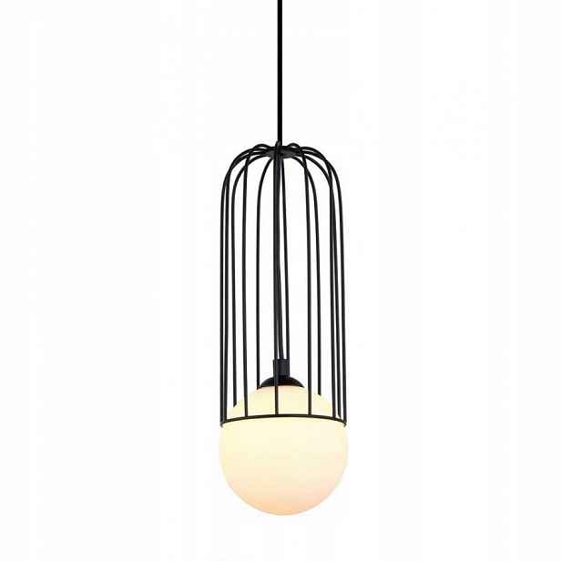 Stropní Svítidlo Černá Moderní Převis Glas 20 cm E27 do kuchyně Simon