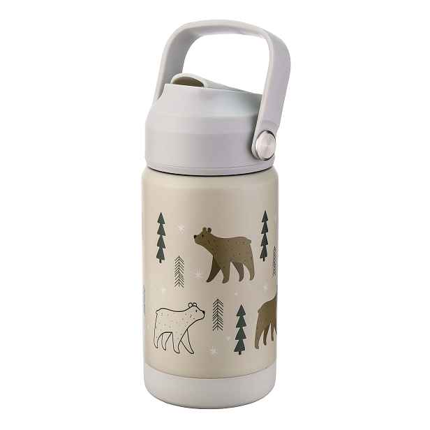 TORO Nerezová termoska s pítkem KITCHISIMO 370ml medvídek