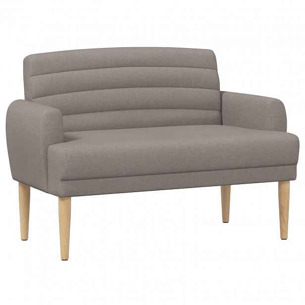 vidaXL Pohovka s knoflíkovým prošíváním Taupe 116 x 67 x 80 cm Textil
