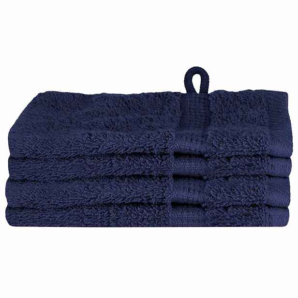 vidaXL Uterák pro hosty SOLUND 4 ks Námořnická modrá 15 x 21 cm