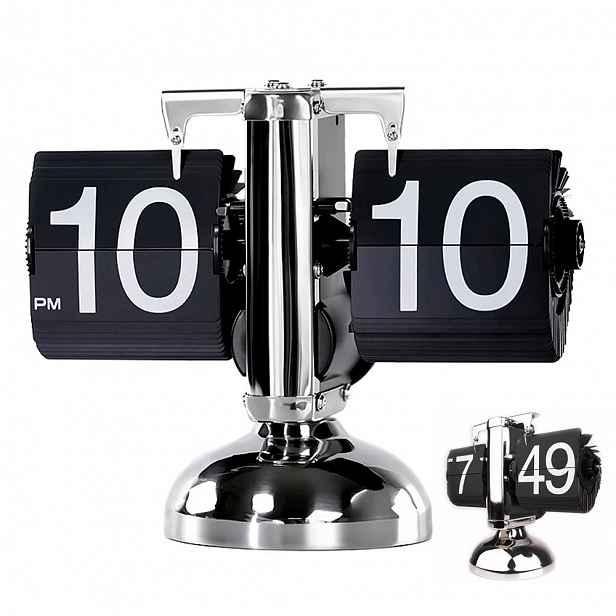 Stojící Mechanický Stolní Klapkový Hodinový Stroj Retro Flip Clock Vintage