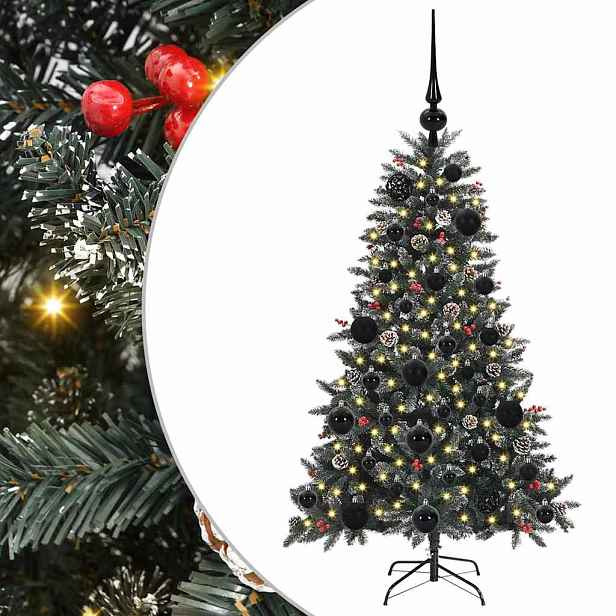 vidaXL Umělý vánoční stromeček Zelená 120 cm PVC, plast a ocel