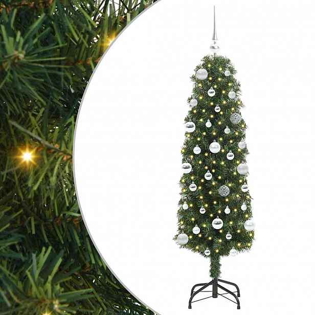 vidaXL Umělý vánoční stromeček Zelená 150 cm PVC, ocel a plast