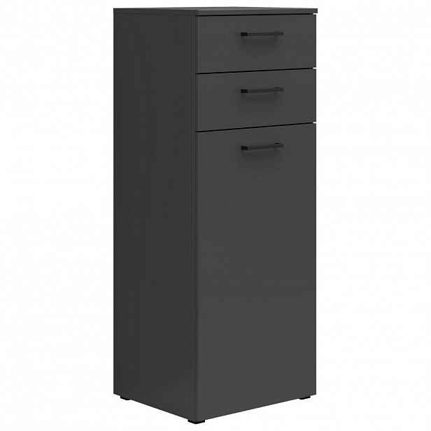 Carryhome KOMODA, barvy grafitu, 45/115/40 cm