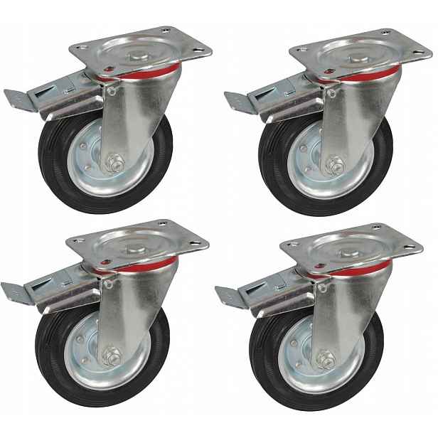 Kolečko Kolečka lešení pro palety 160 mm guma 4ks