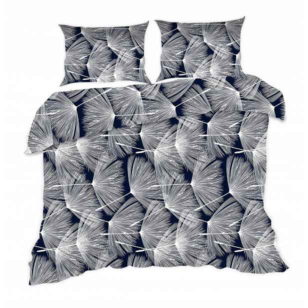 Povlečení 160x200 foukače tmavě modré, bílé Classic