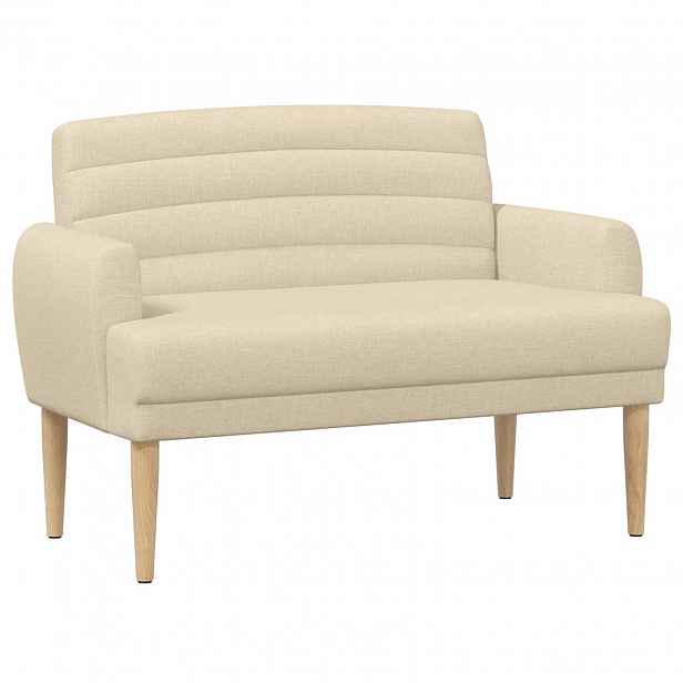 vidaXL Pohovka s knoflíkovým prošíváním Krémová 116 x 67 x 80 cm