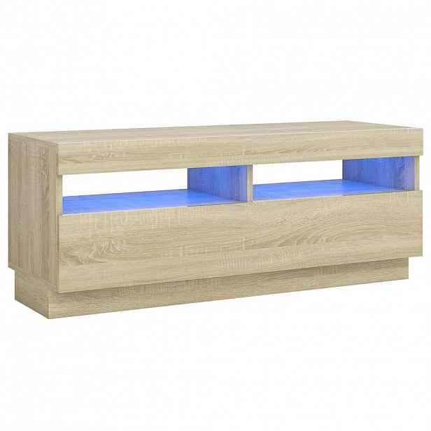 vidaXL TV skříňka s LED osvětlením dub sonoma 100 x 35 x 40 cm