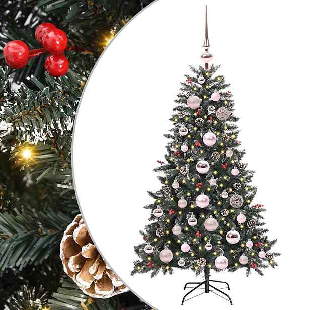 vidaXL Umělý vánoční stromeček Zelená 120 cm PVC, plast a ocel