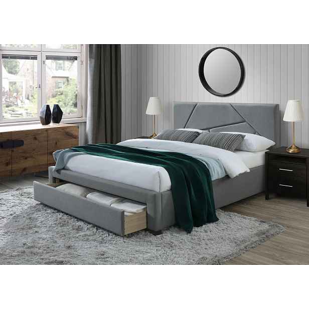 Čalouněná postel s úložným prostorem Valerie, 160x200cm HELCEL