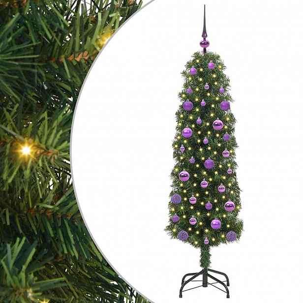 vidaXL Umělý vánoční stromeček Zelená 150 cm PVC, ocel a plast