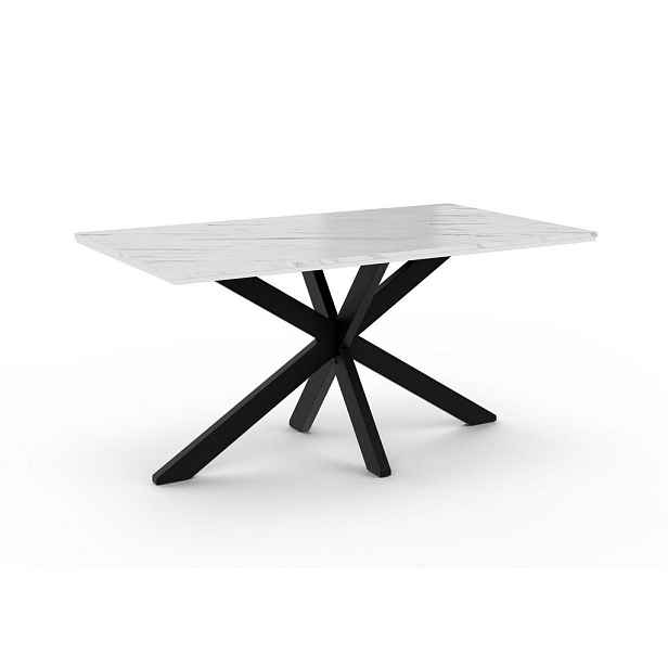 Home Collective JÍDELNÍ STŮL 160 cm v bílém mramorovém vzhledu