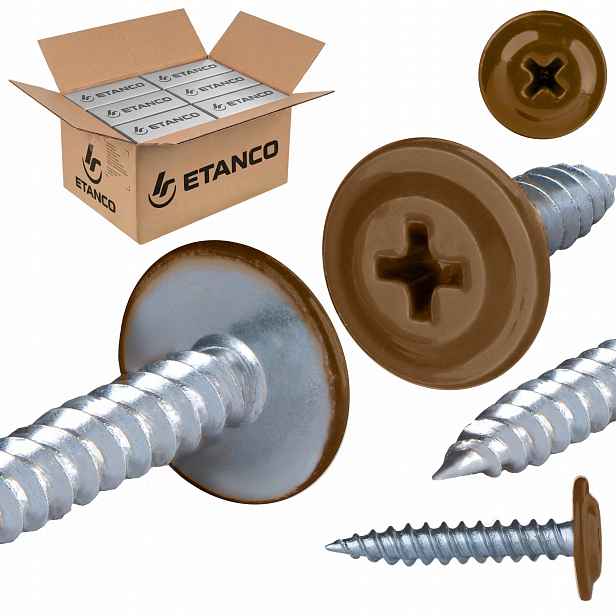 Podložkové vruty do dřeva 4,2 x 25 mm Ral 8003 2000 ks Etanco Gm-s