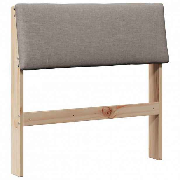 vidaXL Čalouněné čelo postele Taupe 80 cm Masivní borové dřevo