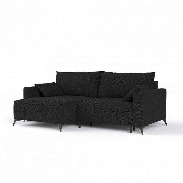 AltaBeds ROHOVÁ SEDAČKA NUVIO, textil, Černá