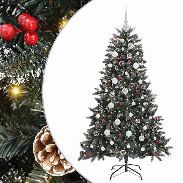 vidaXL Umělý vánoční stromeček Zelená 120 cm PVC, plast a ocel