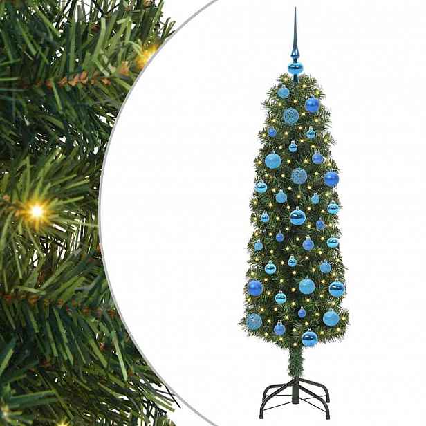 vidaXL Umělý vánoční stromeček Zelená 150 cm PVC, ocel a plast