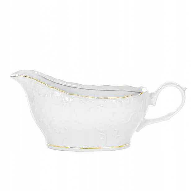 Omáčník Ćmielów Rococo 500 ml Zlatá linie Bílý porcelán