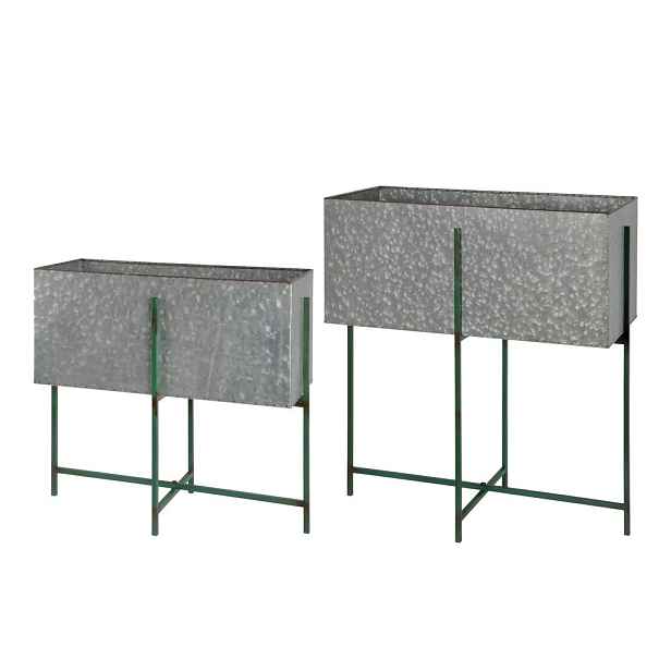 Sada 2 šedých květináčů Esschert Design Mona