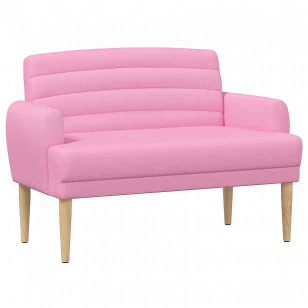 vidaXL Pohovka s knoflíkovým prošíváním Růžová 116 x 67 x 80 cm Textil