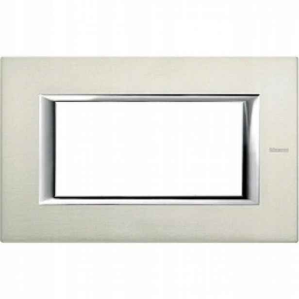 Axolute Rámeček se 4 moduly Brushed Aluminium Bticino HA4804XC
