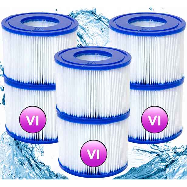 6 x Filtr Pro Bestway Lay-z-spa Čerpadla Jacuzzi 60311 Originální Typ Vložky
