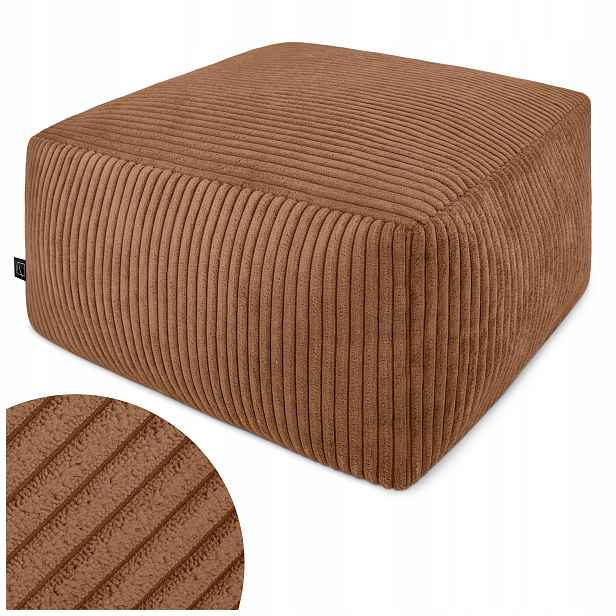 Moderní Taburet Sedák 45 CM Čtvercový Do Obývacího Pokoje Podnožka Měkká