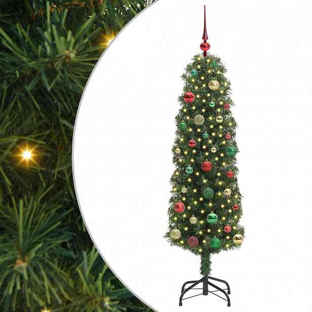 vidaXL Umělý vánoční stromeček Zelená 150 cm PVC, ocel a plast