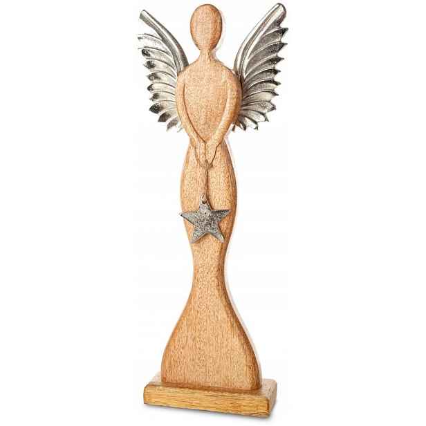 Andělská Figurka Na Vánoce 47 CM, Vánoční Ozdoba