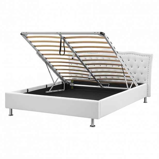 Beliani POSTEL 160/200 cm Bílá Metz