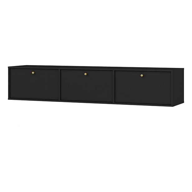 MASSENO TV STOLEK TORINO, 180x40,8x35 cm se 3 dvířky, grafitový