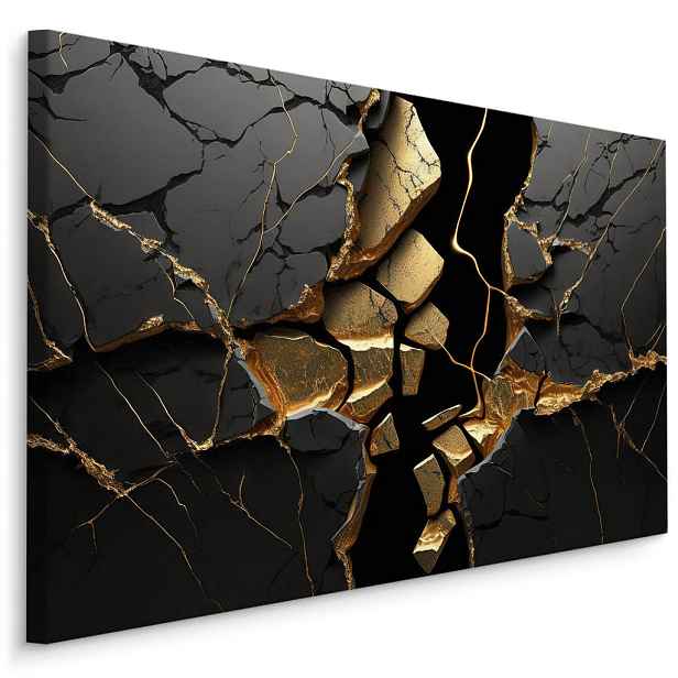 Muralo OBRAZ NA PLÁTNĚ Abstrakce Mramor Vzor 3D 120x80