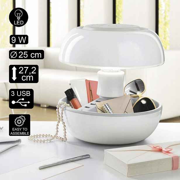 Noční lampa stolní Usb Multifunkční Yoyo Led bílá psací stůl